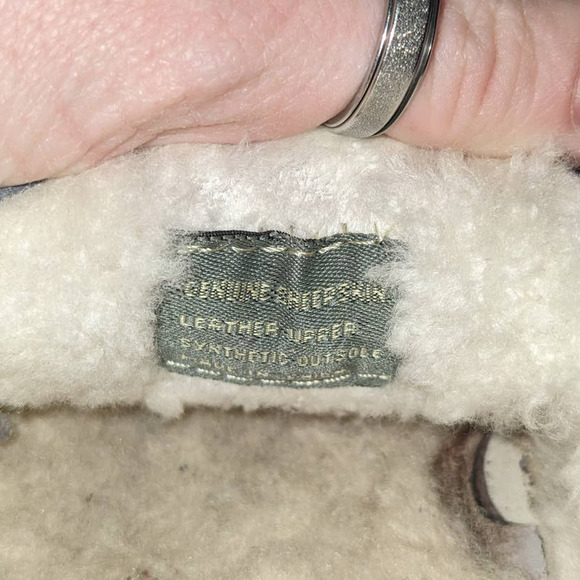 Cloud nine genuine sheepskin/leather gray driving moccasin- hard sole - Picture 3 of 5